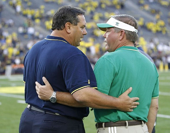 Brady Hoke and Brian Kelly