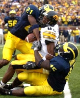 Ryan Mundy (21), David Harris (45), and LaMarr Woodley (56)