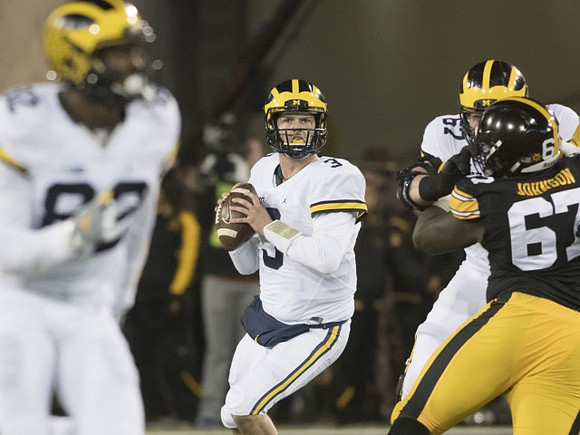 Amara Darboh (82), Wilton Speight (3), and Kyle Kalis (67)