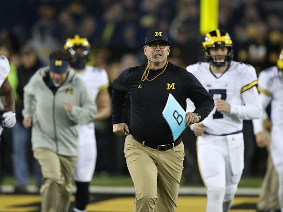 Jim Harbaugh and Shane Morris (7)