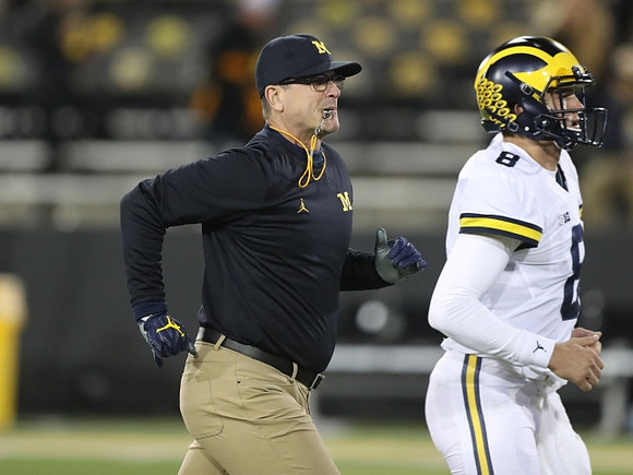 Jim Harbaugh and John O'Korn (8)