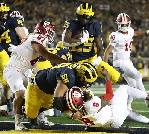Joel Honigford (84), Andrew Vastardis (68), Hassan Haskins (25), and Ryan Hayes (76)