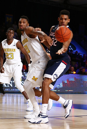Caris LeVert (23) and Zak Irvin (21)
