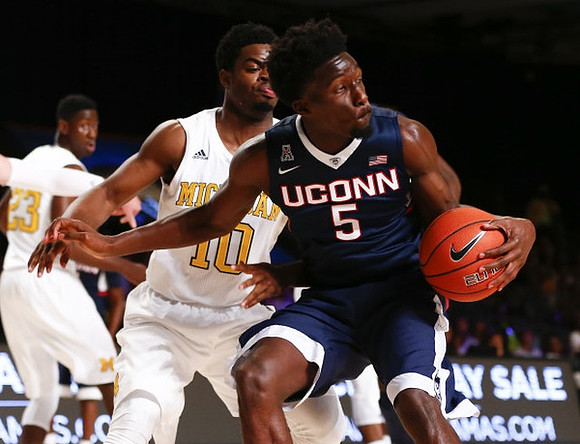 Caris LeVert (23) and Derrick Walton Jr. (10)