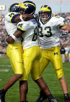 Ronald Bellamy (19), Braylon Edwards (80), and Bennie Joppru (83)