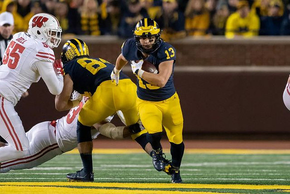 Sean McKeon (84) and Tru Wilson (13)