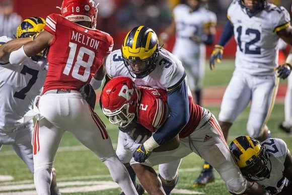 Khaleke Hudson (7), Rashan Gary (3), David Long (22), and Josh Ross (12)