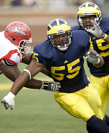 Brandon Graham (55) and Obi Ezeh (45)