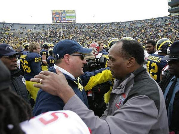 Christian Brandt (66), Al Lavan, Rich Rodriguez, and J.B. Fitzgerald (42)