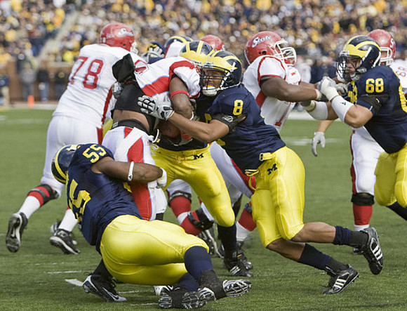 Brandon Graham (55), Jonas Mouton (8), and Mike Martin (68)