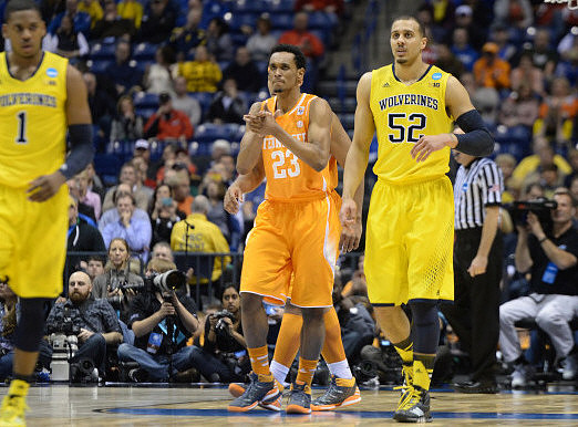 Glenn Robinson III (1) and Jordan Morgan (52)