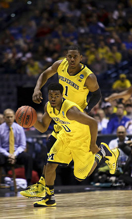 Derrick Walton Jr. (10) and Glenn Robinson III (1)