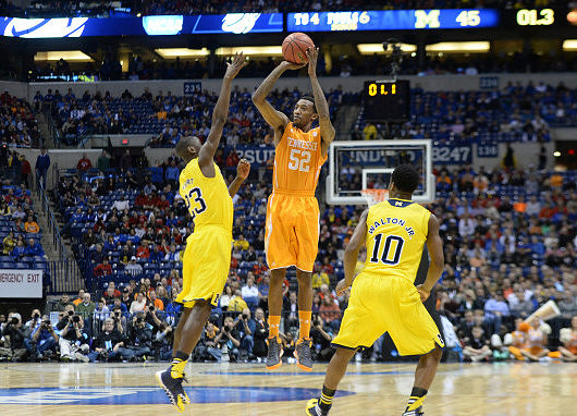 Caris LeVert (23) and Derrick Walton Jr. (10)