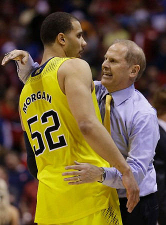 Jordan Morgan (52) and John Beilein