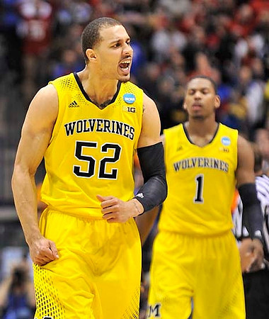 Jordan Morgan (52) and Glenn Robinson III (1)