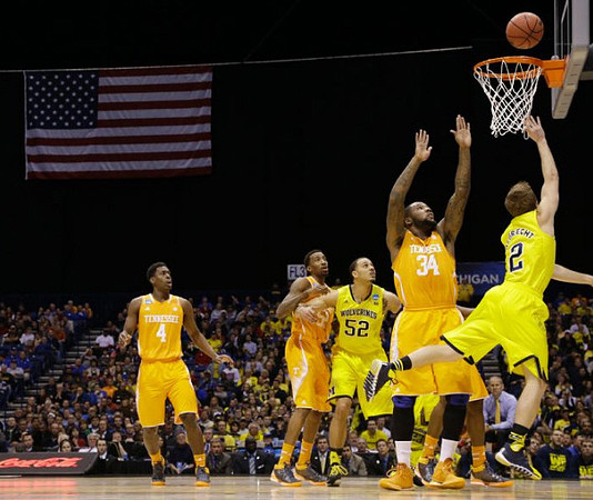 Jordan Morgan (52) and Spike Albrecht (2)