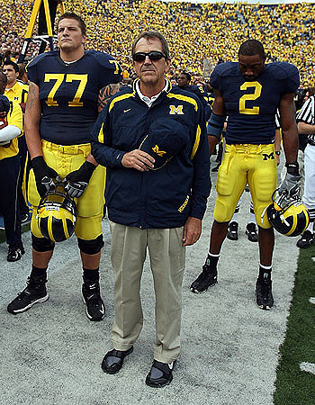 Jake Long, Lloyd Carr, and Shawn Crable