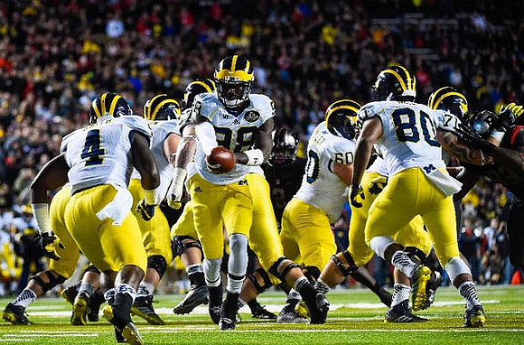 De'Veon Smith (4), Devin Gardner (98), Jack Miller (60), Ben Braden (71), and Khalid Hill (80)