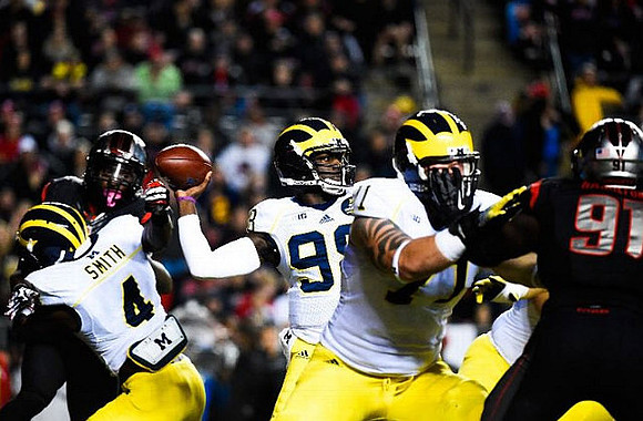 De'Veon Smith (4), Devin Gardner (98), and Ben Braden (71)