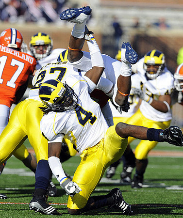 Brandon Smith (4), Mike Jones (27), and J.B. Fitzgerald (42)
