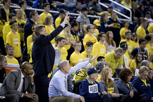 Saddi Washington, Luke Yaklich, and John Beilein