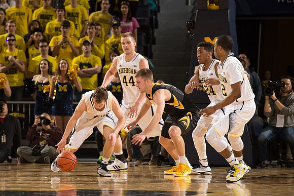 Spike Albrecht (2), Max Bielfeldt (44), Aubrey Dawkins (24), and Muhammad-Ali Abdur-Rahkman (12)