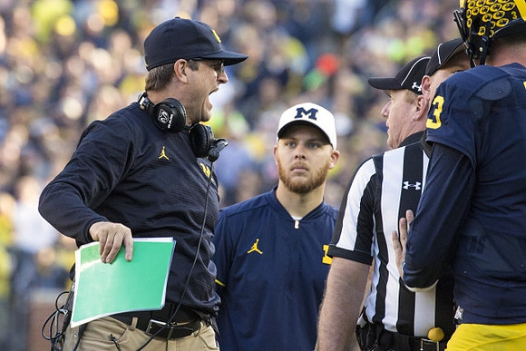 Jim Harbaugh and Wilton Speight (3)