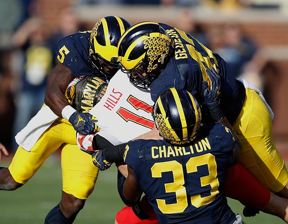 Jabrill Peppers (5), Taco Charlton (33), and Ben Gedeon (42)