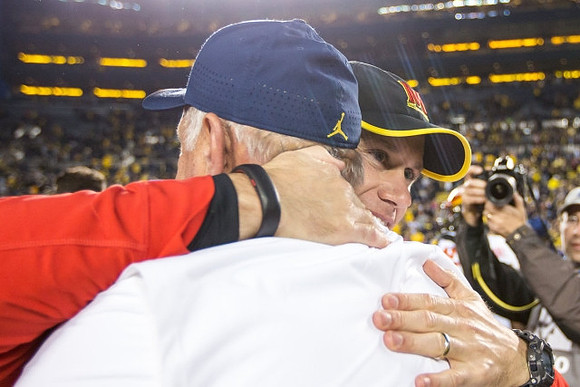 Maryland Head Coach D.J. Durkin and Greg Mattison
