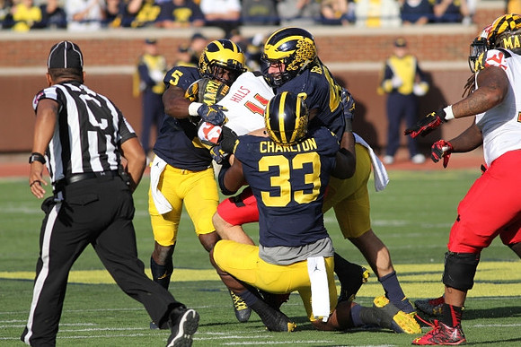 Jabrill Peppers (5), Taco Charlton (33), and Ben Gedeon (42)