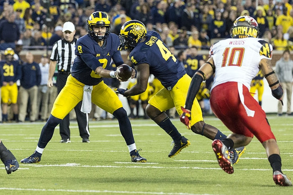 Wilton Speight (3) and De'Veon Smith (4)