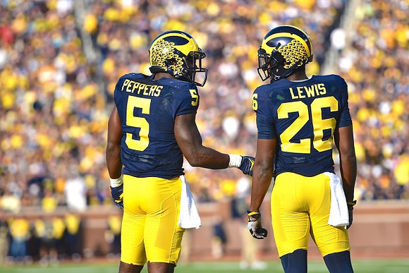 Jabrill Peppers (5) and Jourdan Lewis (26)