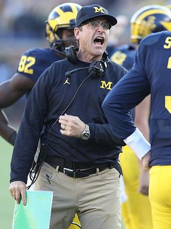 Amara Darboh (82) and Jim Harbaugh