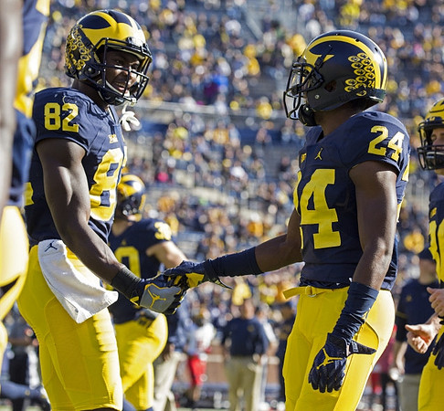 Amara Darboh (82) and Lavert Hill (24)