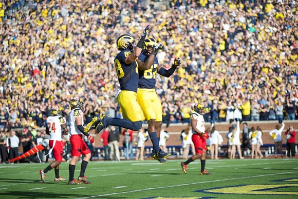 Jake Butt (88) and Amara Darboh (82)