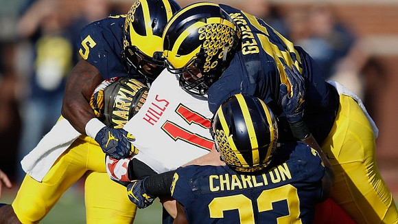 Jabrill Peppers (5), Taco Charlton (33), and Ben Gedeon (42)