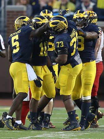 Jabrill Peppers (5), Devin Bush (10), Maurice Hurst (73), and Rashan Gary (3)