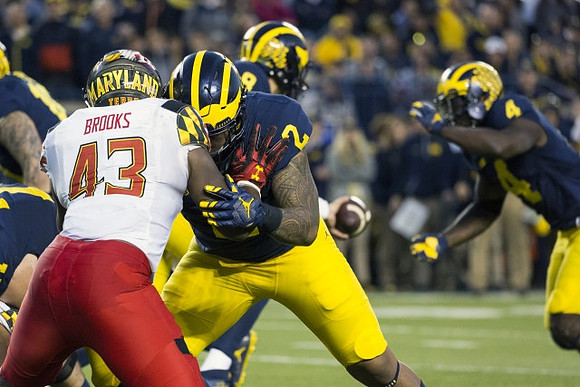 Devin Asiasi (2), John O'Korn (8), and De'Veon Smith (4)