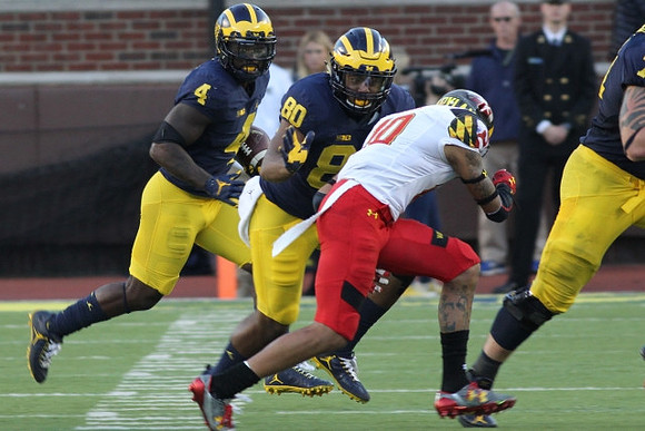 De'Veon Smith (4) and Khalid Hill (80)