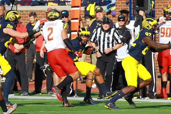 Jake Butt (88), Chris Evans (12), and Amara Darboh (82)