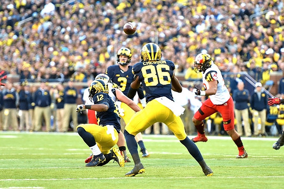 Chris Evans (12), Wilton Speight (3), and Jehu Chesson (86)