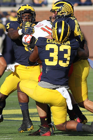 Jabrill Peppers (5), Taco Charlton (33), and Ben Gedeon (42)
