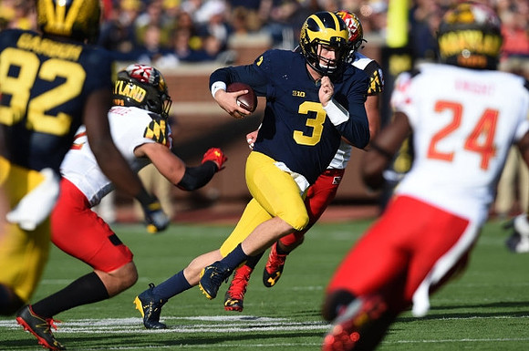 Amara Darboh (82) and Wilton Speight (3)