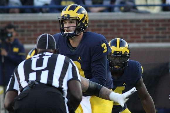 Wilton Speight (3) and De'Veon Smith (4)
