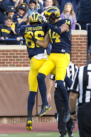 Jehu Chesson (86) and Drake Harris (14)