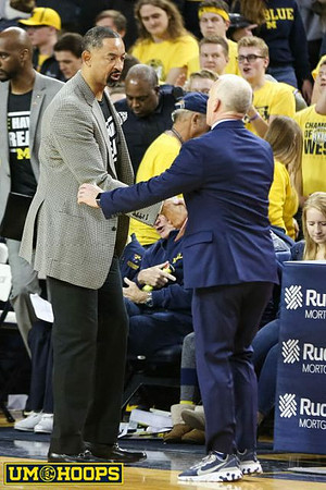 Juwan Howard and Penn State Head Coach Patrick Chambers