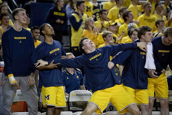 Cole Bajema (22), Jon Teske (15), C.J. Baird (24), Luke Wilson (32), and Jaron Faulds (44)