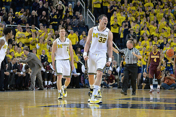 Derrick Walton Jr. (10), Spike Albrecht (2), and Ricky Doyle (32)