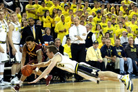 Spike Albrecht (2) and John Beilein