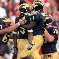 David Brandt (67), David Terrell (1), Jeff Backus (79), and DiAllo Johnson (9)